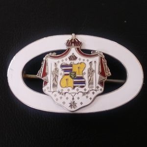 Antique Henry Culman Hawiian Coat of Arms Brooch